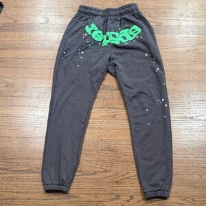 Sp5der wait web sweatpants slate grey